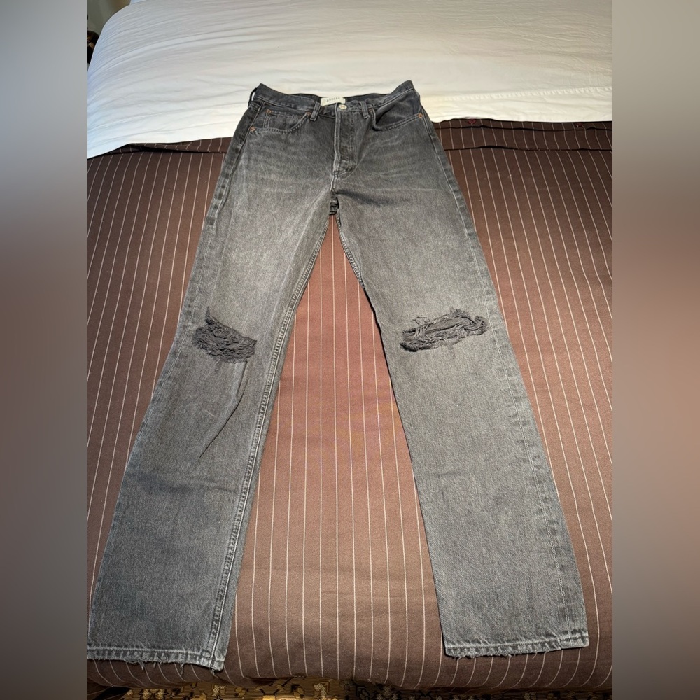 Agolde 90s Pinched Distressed Skinny Jeans